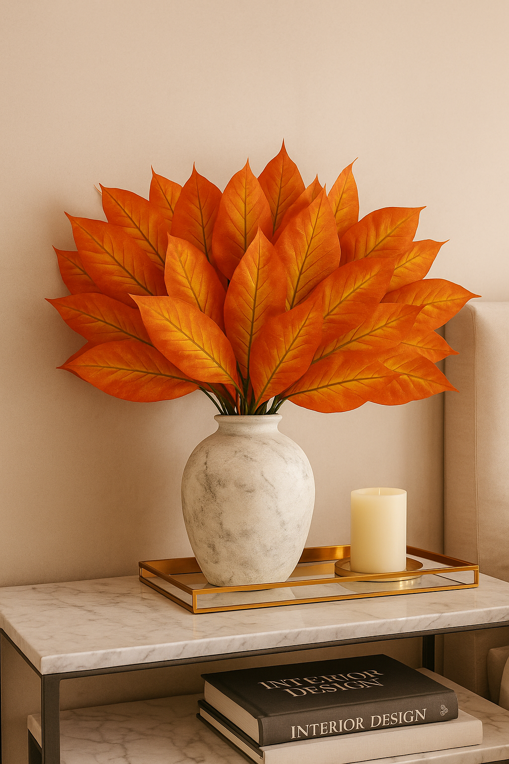 Badam Leaf 21" x 6" Red (Pack of 10)