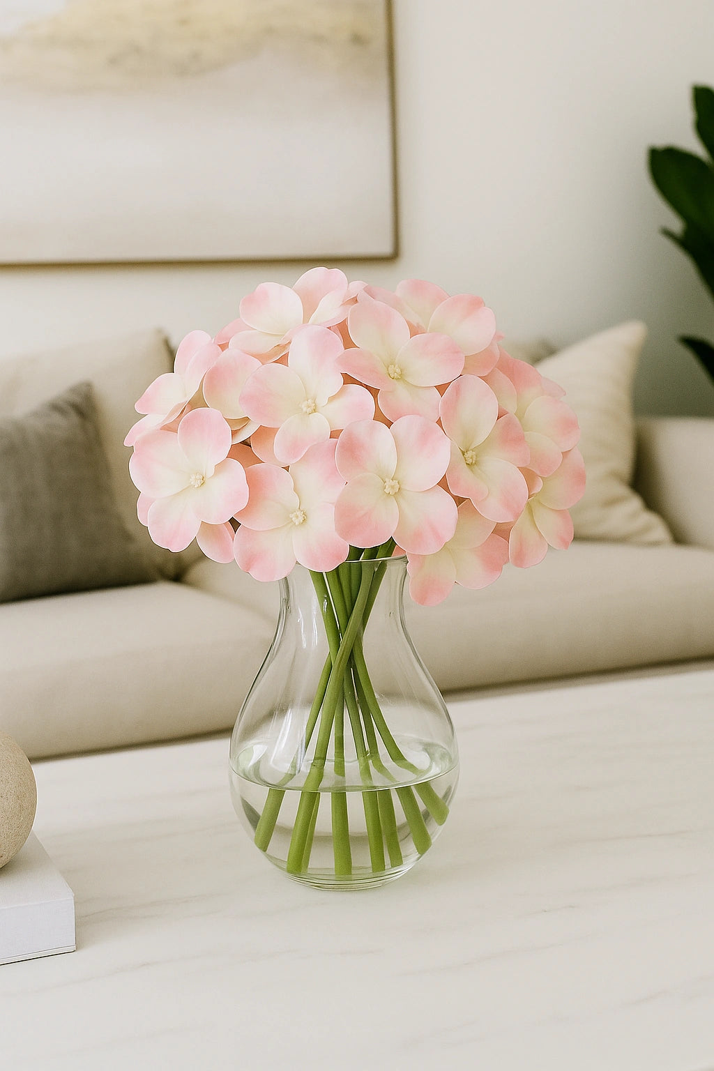 Light Pink Cream Flr Hydrangea 27 Petals (Pack of 100)