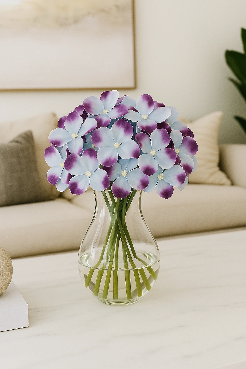 Sky Blue Purple Flr Hydrangea 27 Petals (Pack of 100)