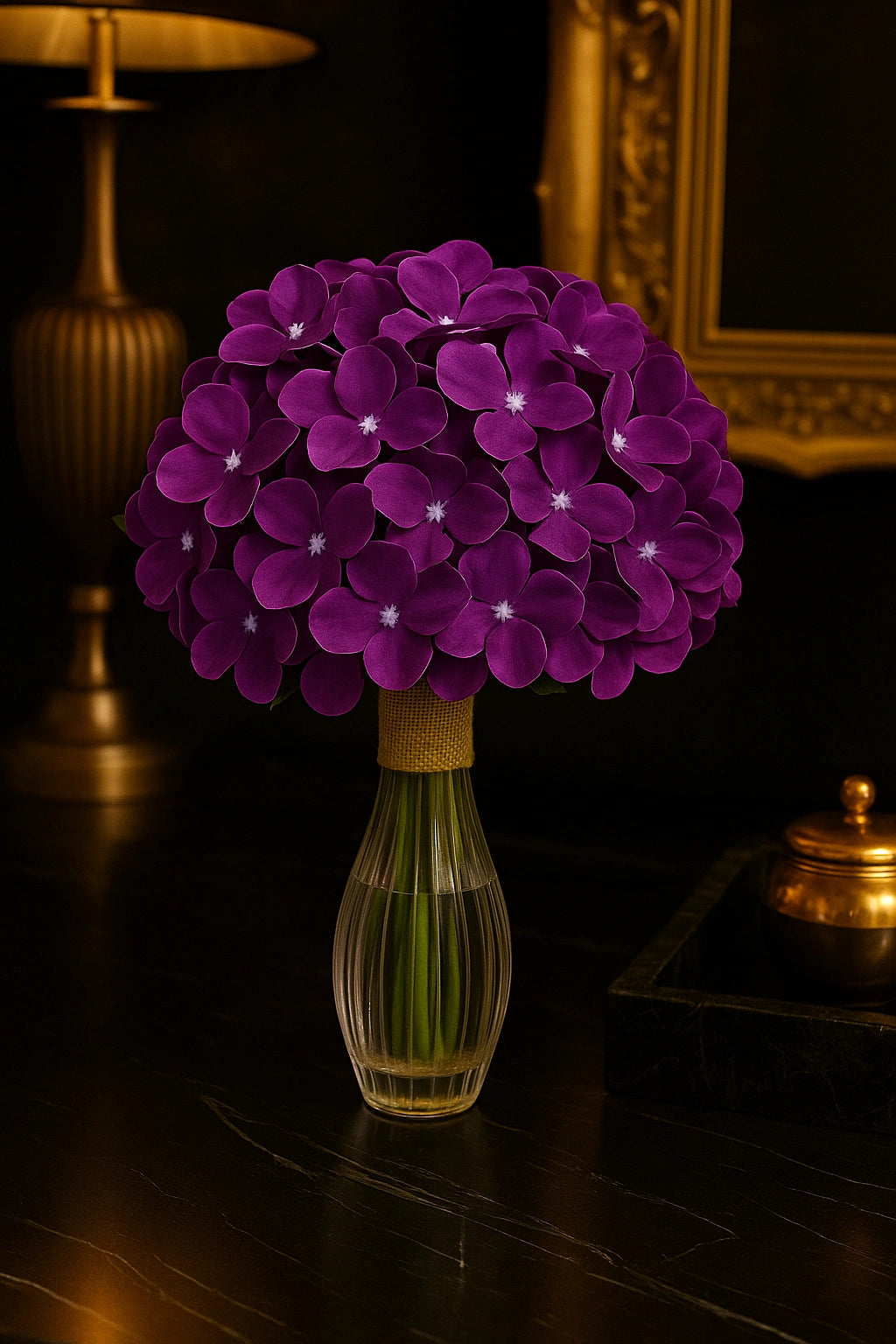 Dark Purple Flr Hydrangea 54 Petals (Pack of 50)