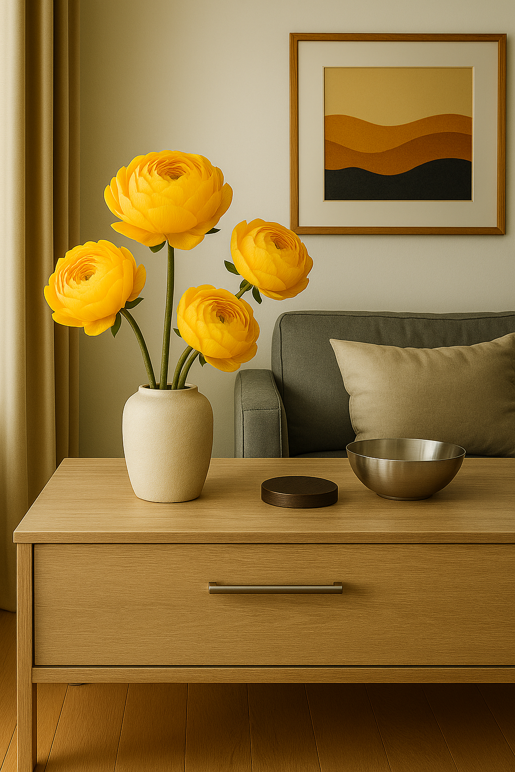 Off White Yellow Peony (Pack of 50)