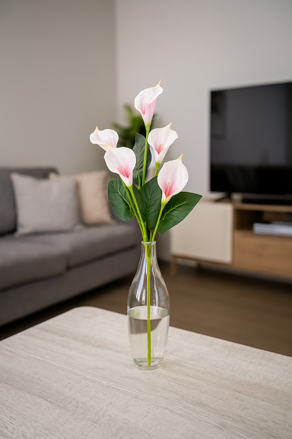 Bunch Cala Lily 5Stick 24.5" Pink White (Pack of 5)