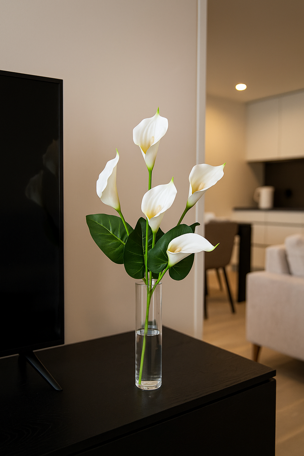 Bunch Cala Lily 5Stick 24.5" White (Pack of 5)