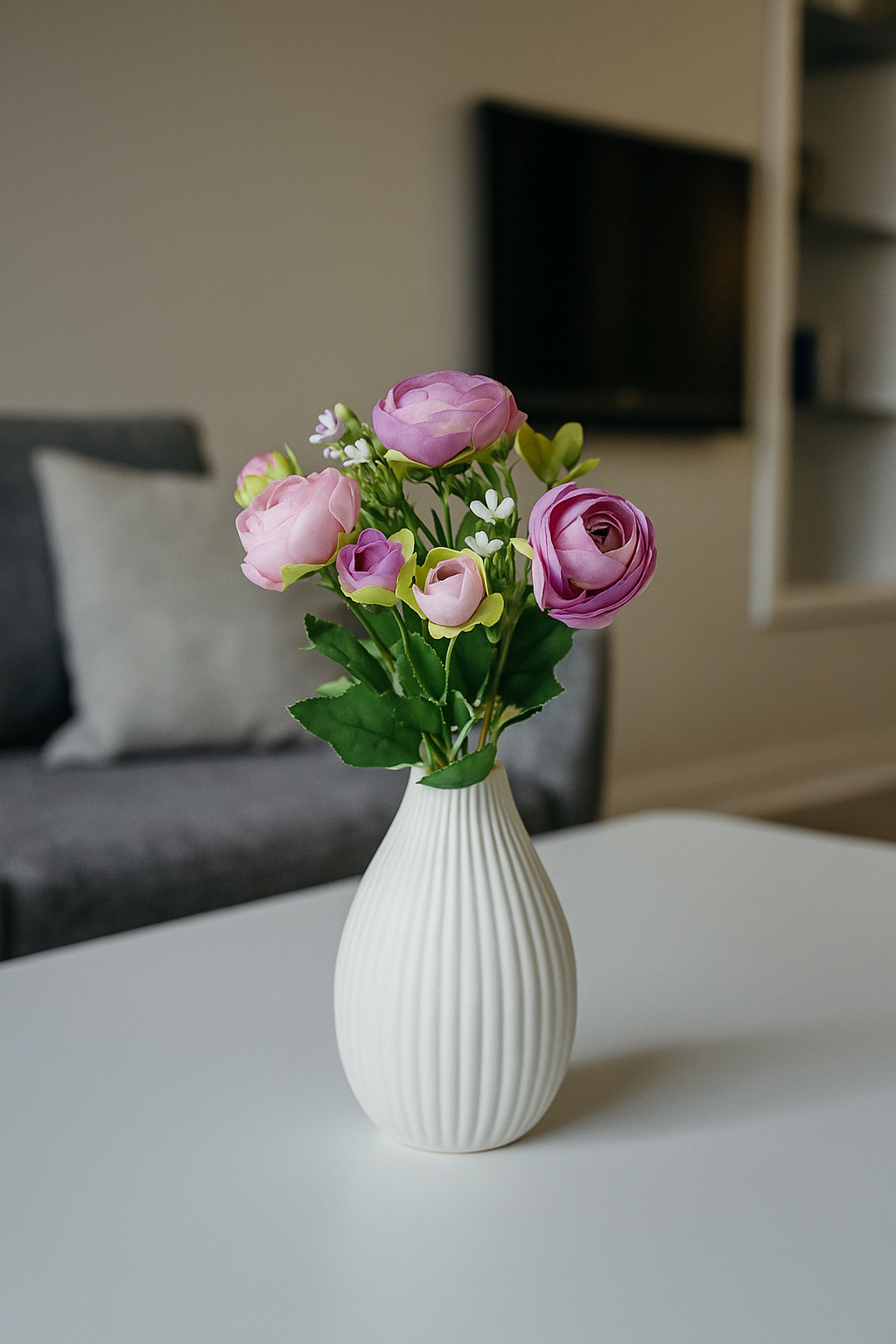 Peony Blooms Flower Bunch 30cm Purple Light Purple (Pack of 5)