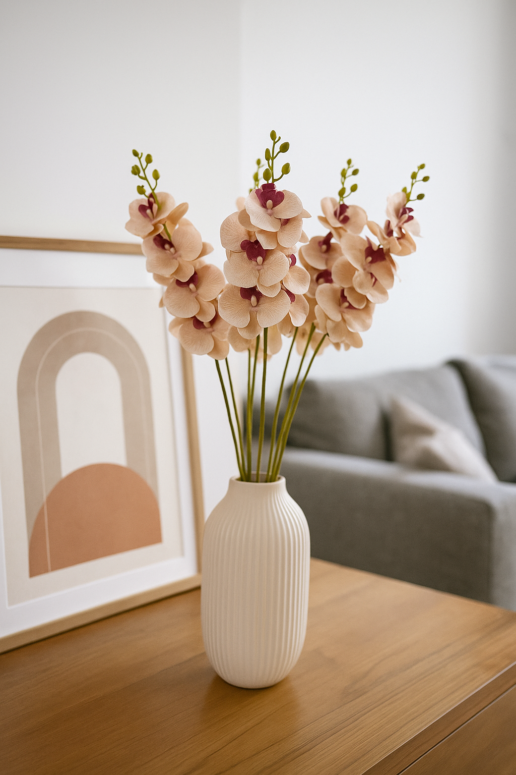 Cymbidium Stick 30" Peach (Pack of 10)