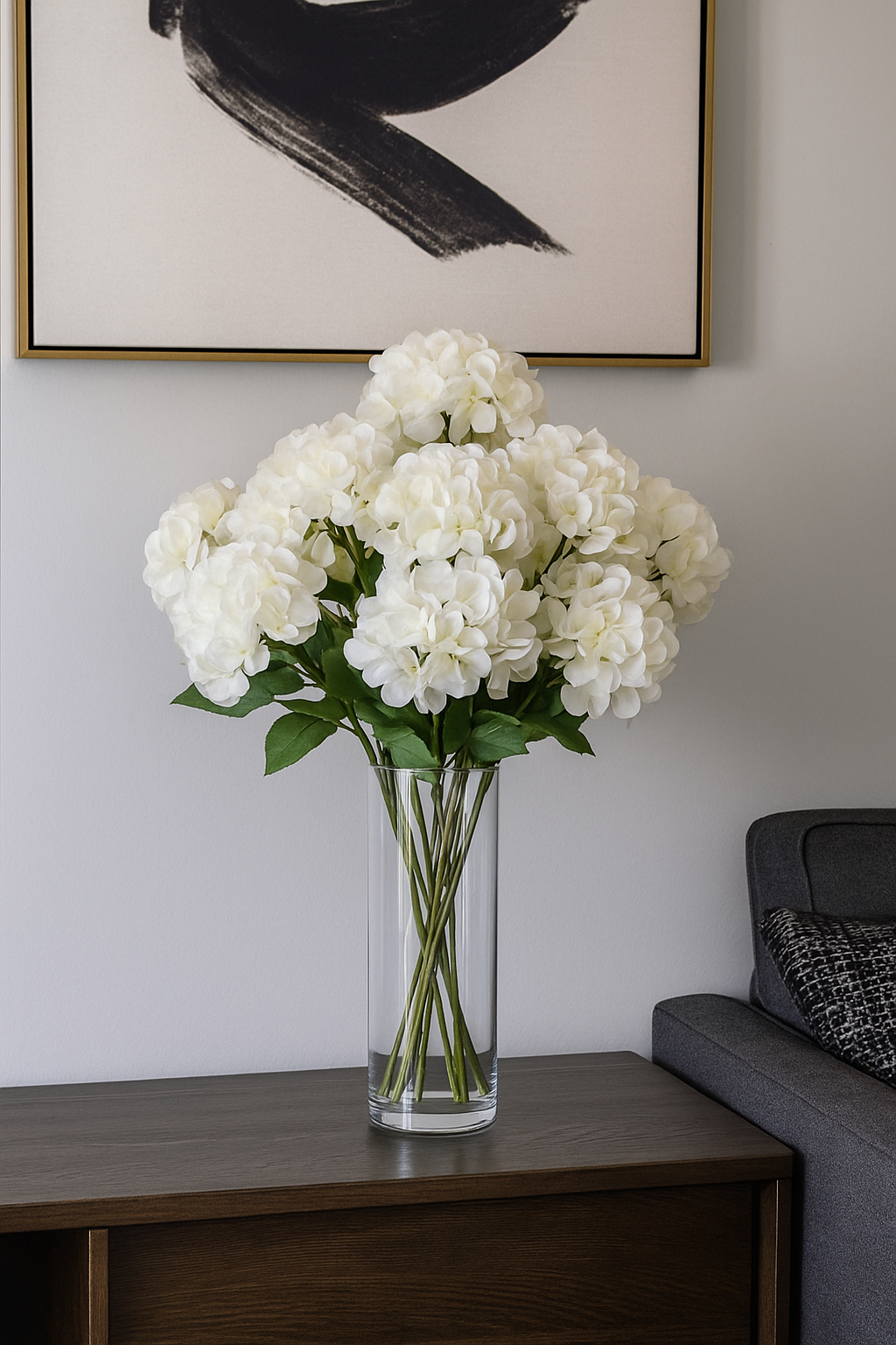 Hydrangea Stick 3 Head 27.5" Off White (Pack of 10)