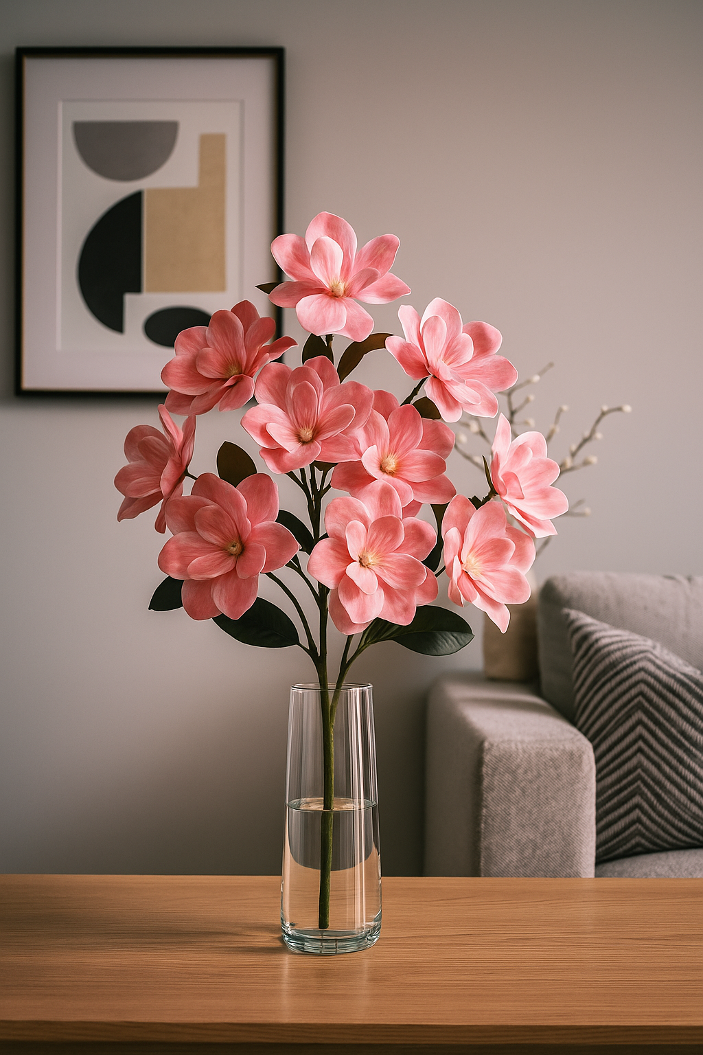 Magnolia Stick 3 Head 82cm Pink (Pack of 10)