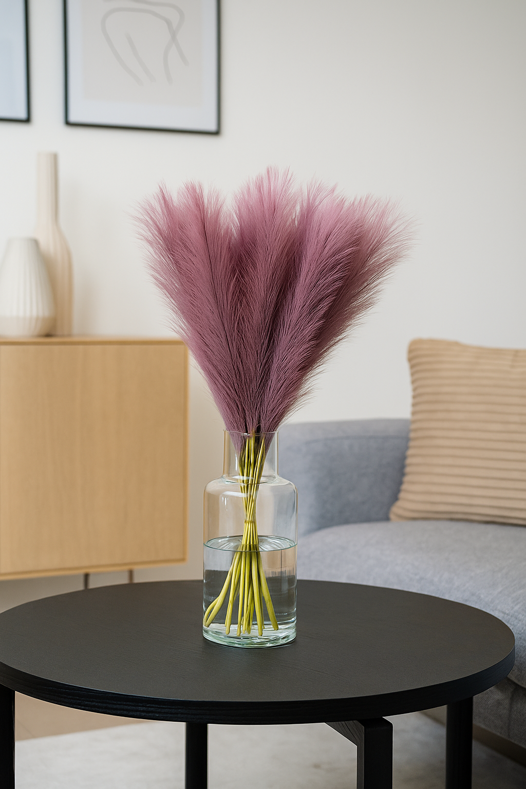 Pampas Grass Single Stick 21" Lavender (Pack of 10)