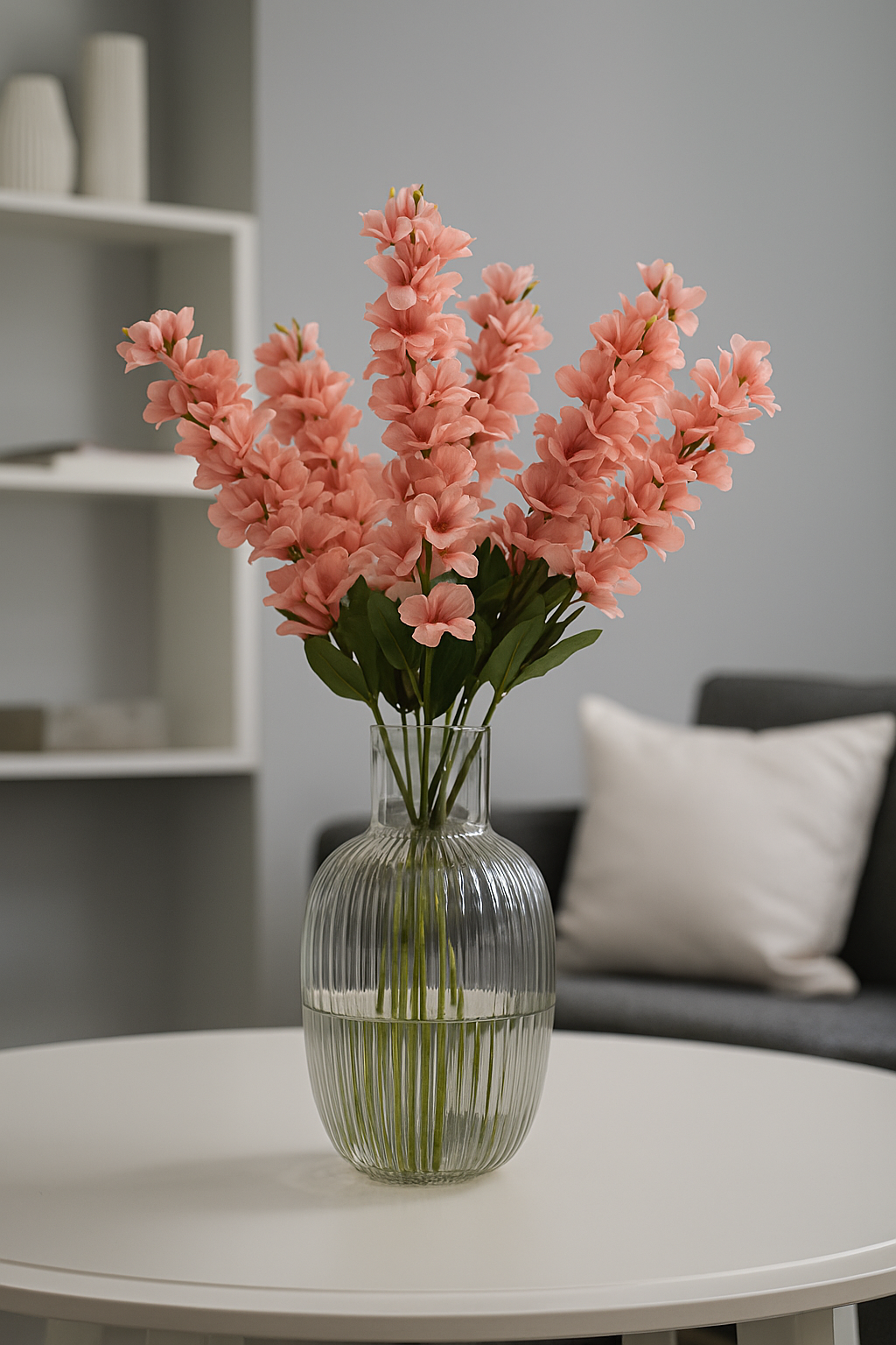 Spring Delphinium Flower Stick 3 Head 100cm Rose Gold (Pack of 10)