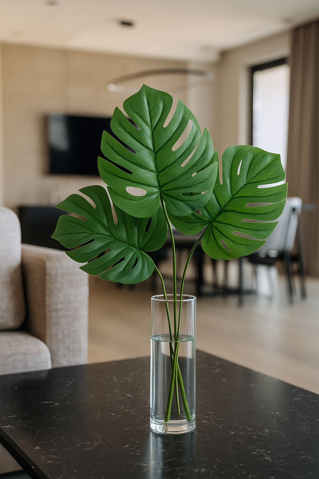 Monstera Leaf Stick 15" Light Green (Pack of 10)