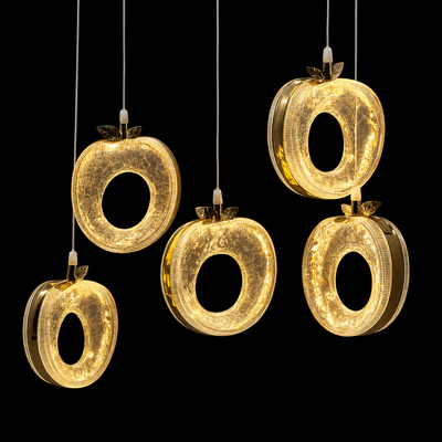 Hanging Apple Light (Set of 5 Pc's)