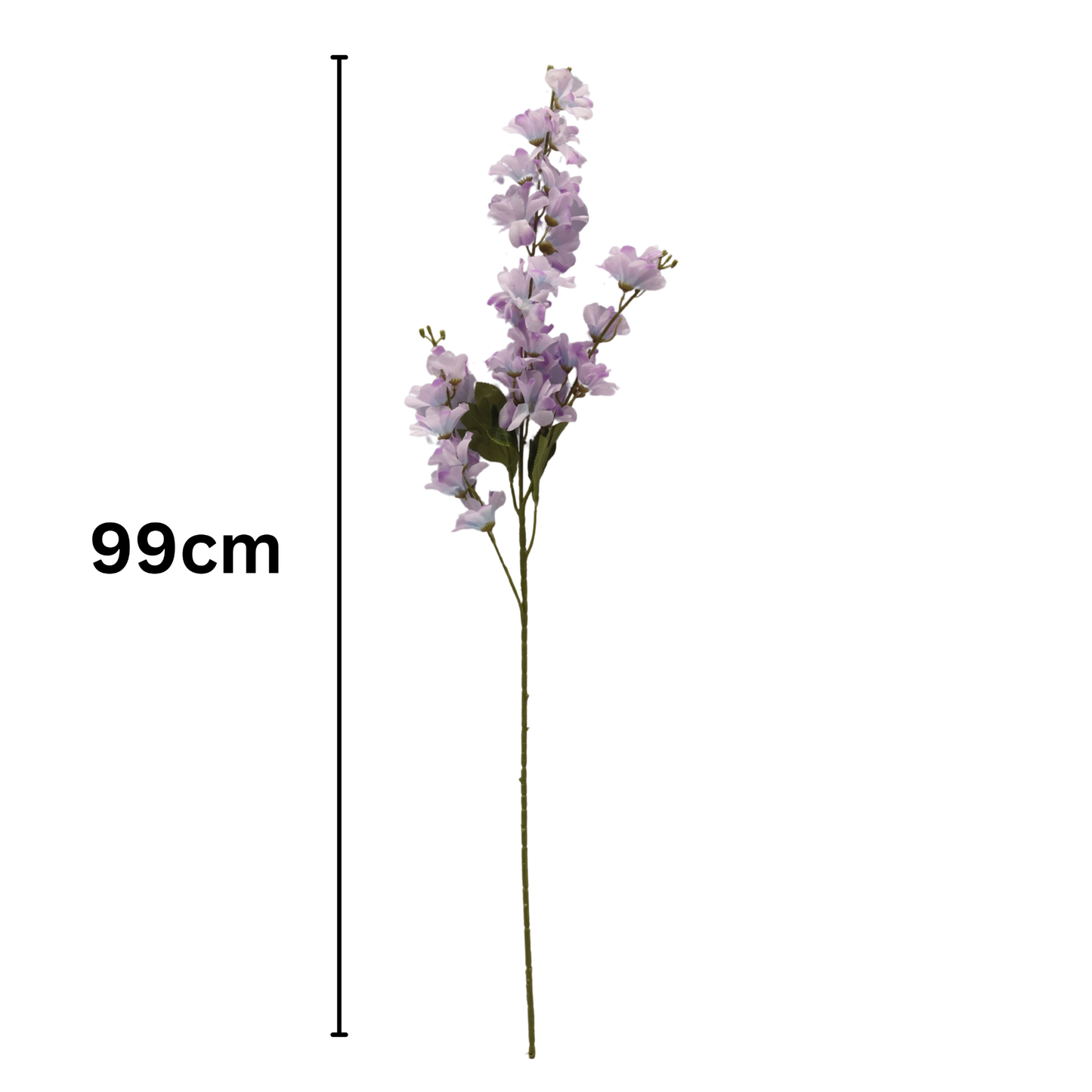 Spring Delphinium Flower Stick 3 Head 100cm Light Purple (Pack of 10)