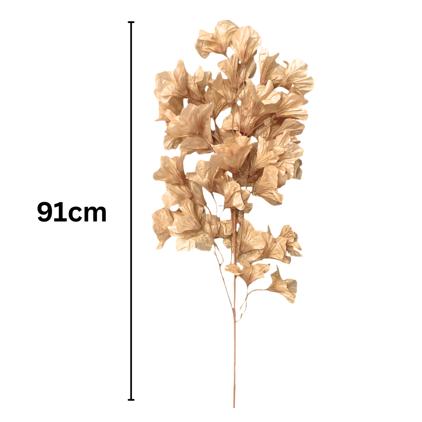 Hibiscus Flower Stick 25 Head 92cm Light Brown (Pack of 10)