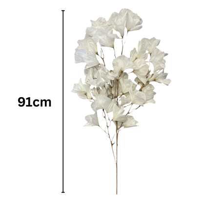 Hibiscus Flower Stick 25 Head 92cm White (Pack of 10)