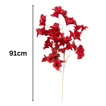 Hibiscus Flower Stick 25 Head 92cm Red (Pack of 10)