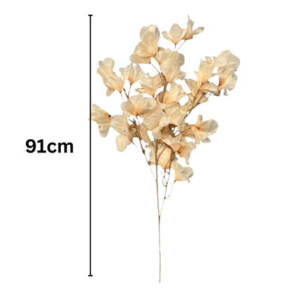 Hibiscus Flower Stick 25 Head 92cm Light Peach (Pack of 10)
