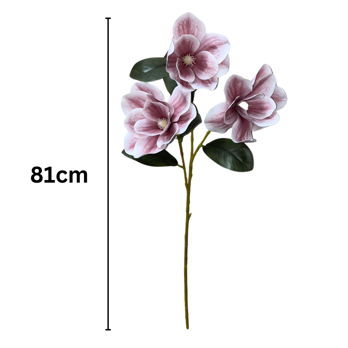 Magnolia Stick 3 Head 82cm Rustic Purple (Pack of 10)