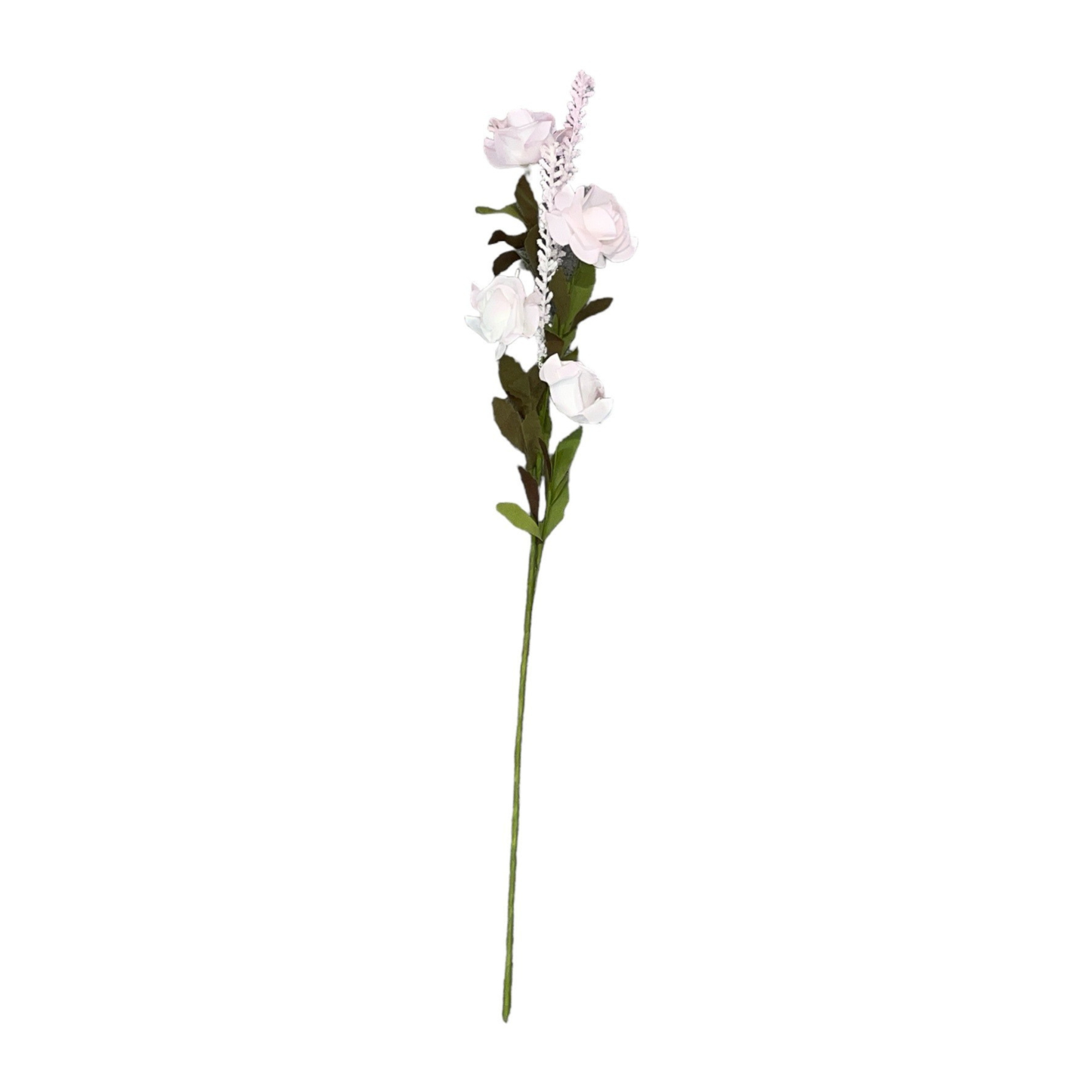 Rose Stick 4-Flowers 26" Light Pink White (Pack of 10)