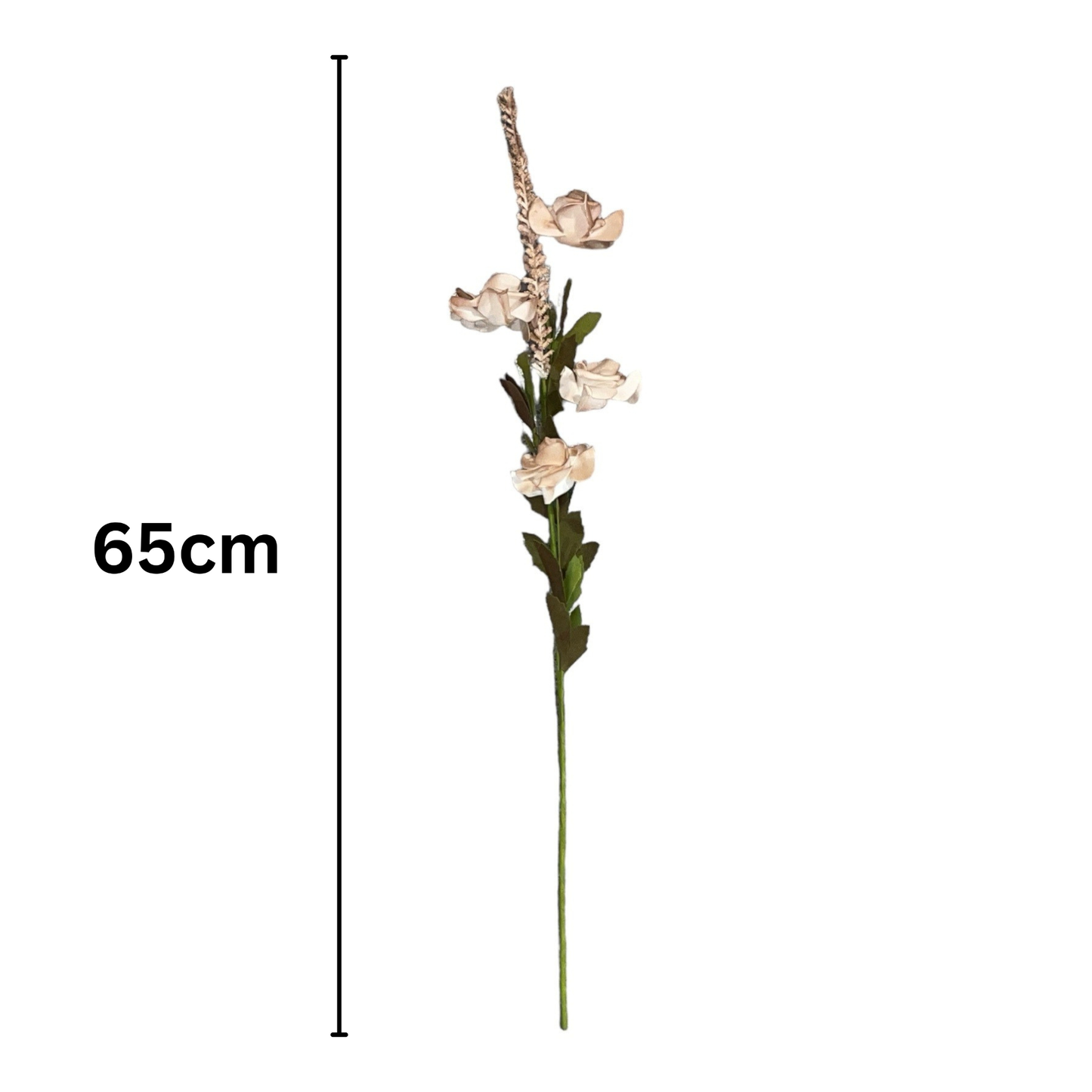 Rose Stick 4-Flowers 26" Light Brown (Pack of 10)