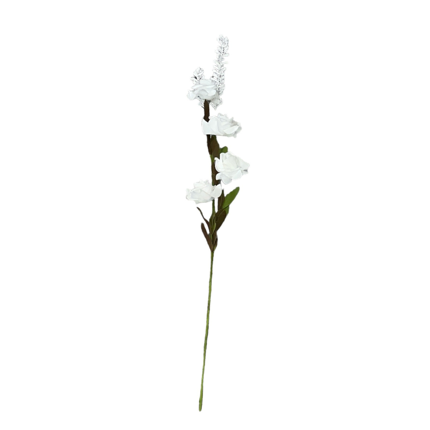 Rose Stick 4-Flowers 26" White (Pack of 10)
