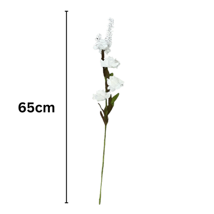 Rose Stick 4-Flowers 26" White (Pack of 10)