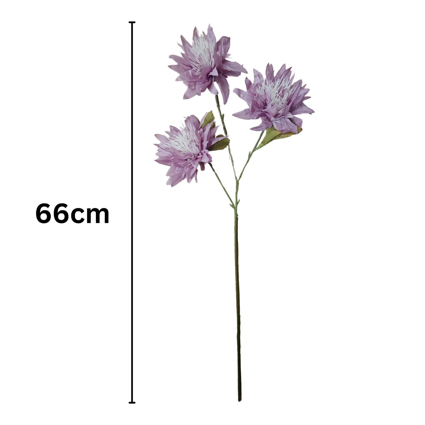 Dahlia Stick 3 Head 26.5" Rustic Purple (Pack of 10)