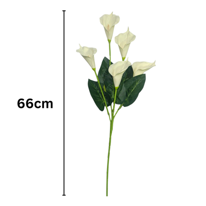Cala Lily Stick 5 Head 34" Purple White (Pack of 10)