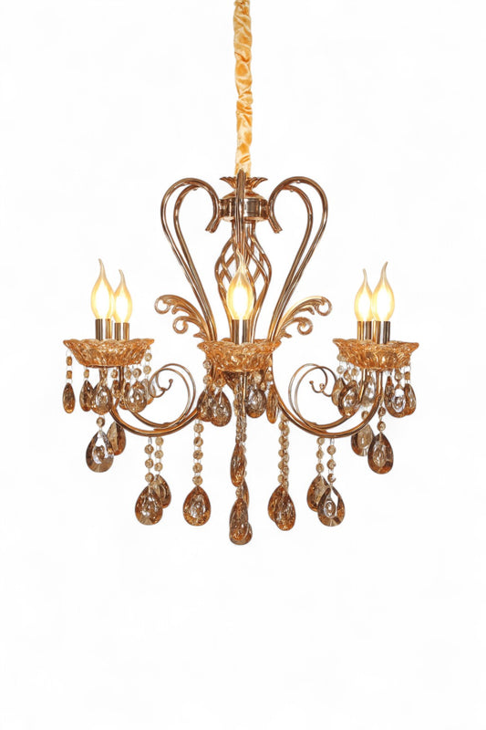 Antique Italian Crystal Style Ceiling Chandelier