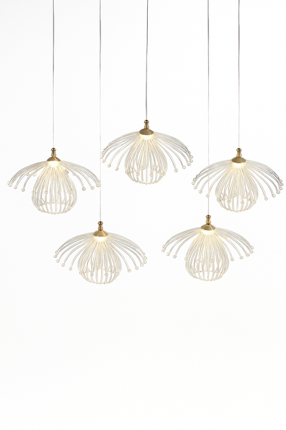 Hanging Acryliclic Mushroom Light Set of 5
