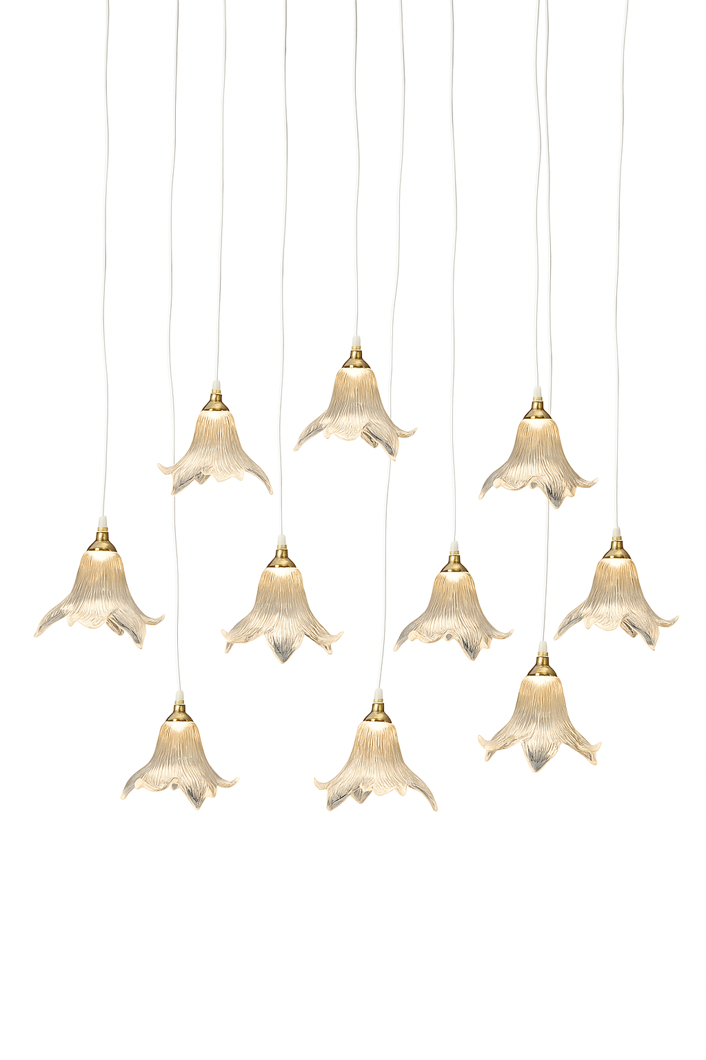Electric shuttle hanging light set of 10