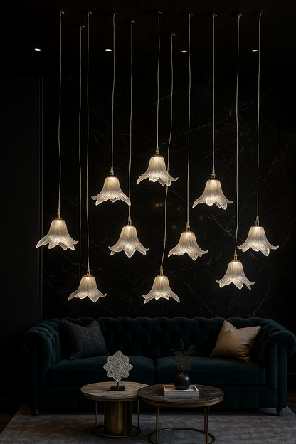 Electric shuttle hanging light set of 10