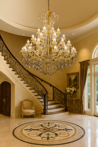 Maria Theresa Design And Crystal Pendant Italian Pattern Design Chandelier