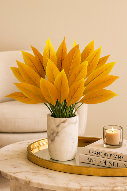 Badam Leaf 21" x 6" Orange Yellow (Pack of 10)