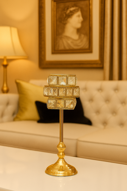 The Crystal Flute Riser Golden