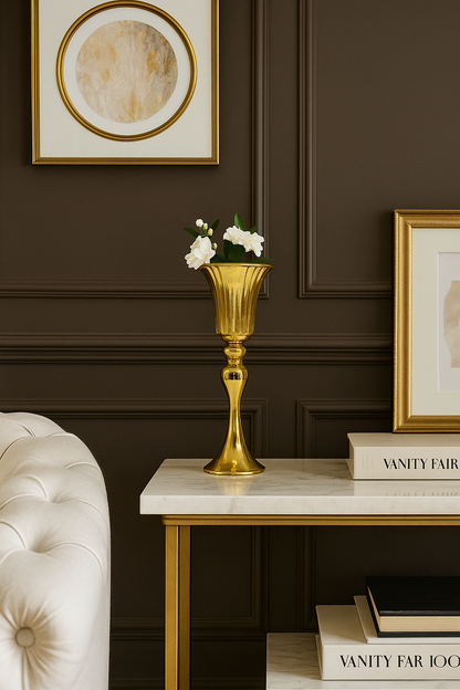Ribbed Gold Metallic Centerpiece (38cm)
