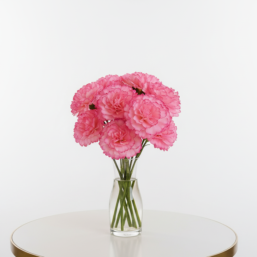 Baby pink white Big Carnation (Pack of 200)