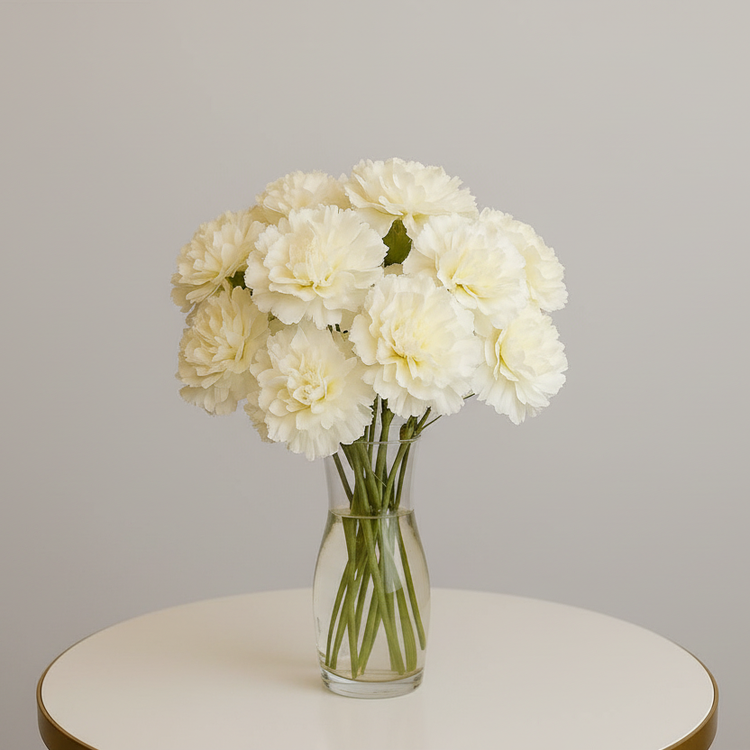 Off White Orange Big Carnation (Pack of 200)