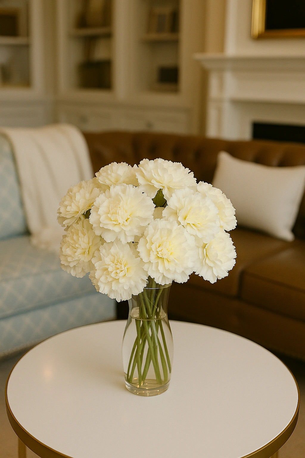 Off White Orange Big Carnation (Pack of 200)