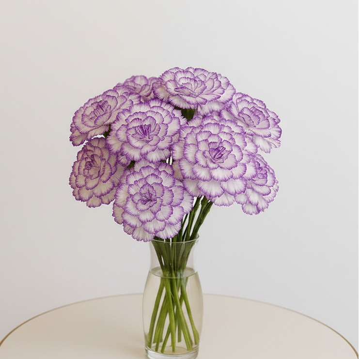 Purple white Big Carnation (Pack of 200)