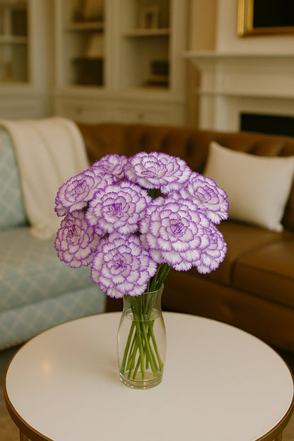 Purple white Big Carnation (Pack of 200)