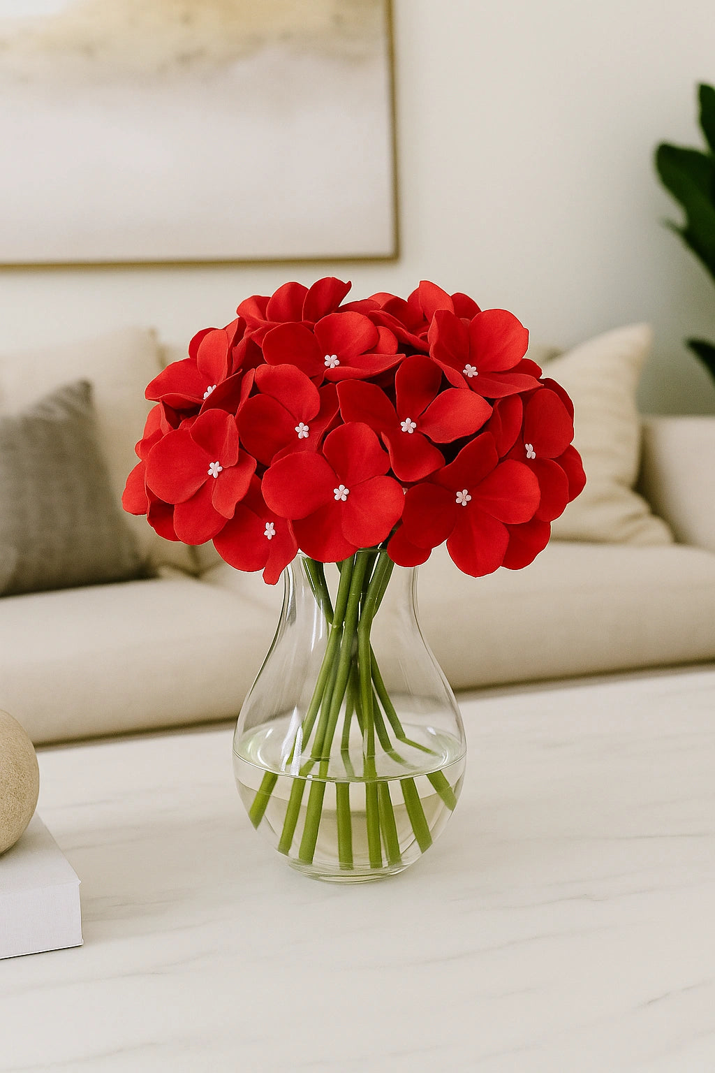 Red Flr Hydrangea 27 Petals (Pack of 100)