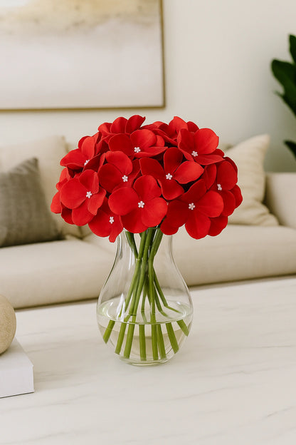 Red Flr Hydrangea 27 Petals (Pack of 100)