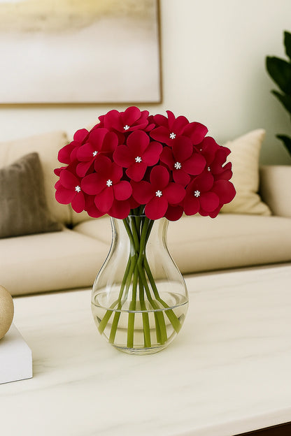 Dark Red Flr Hydrangea 54 Petals (Pack of 50)