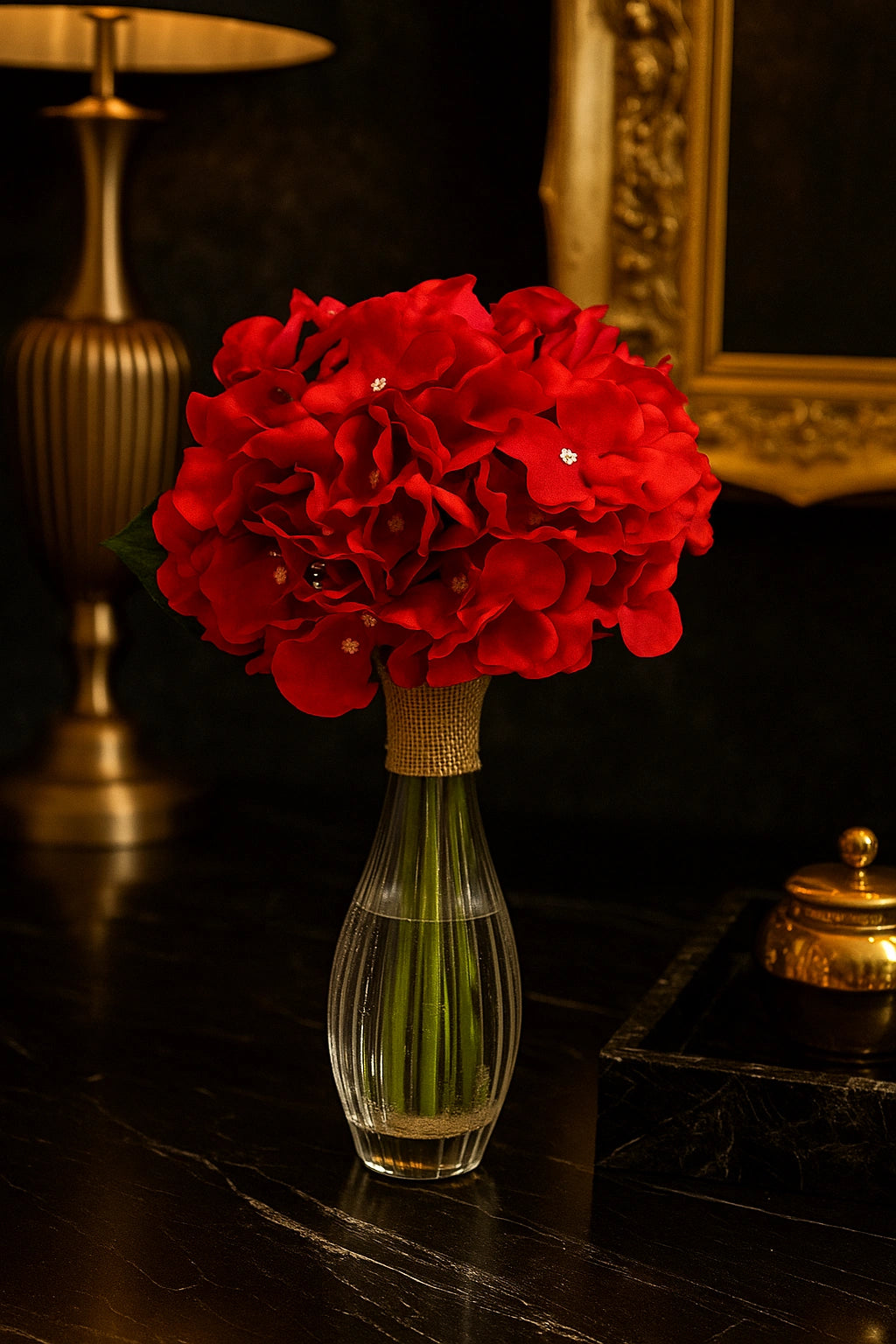 Red Flr Hydrangea 54 Petals (Pack of 50)