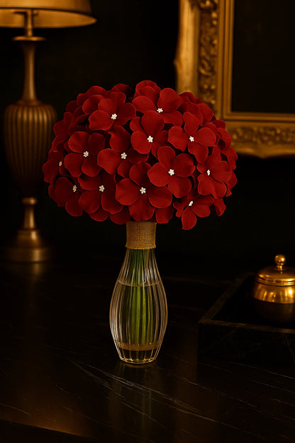 Dark Mehroon Flr Hydrangea 27 Petals (Pack of 100)