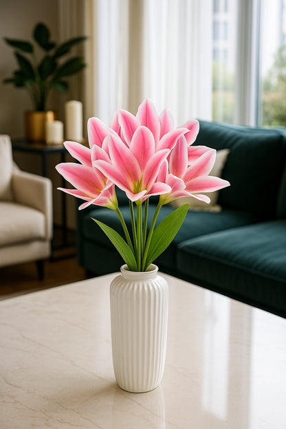 Light Pink White Flr Lily Head ( Pack of 100)