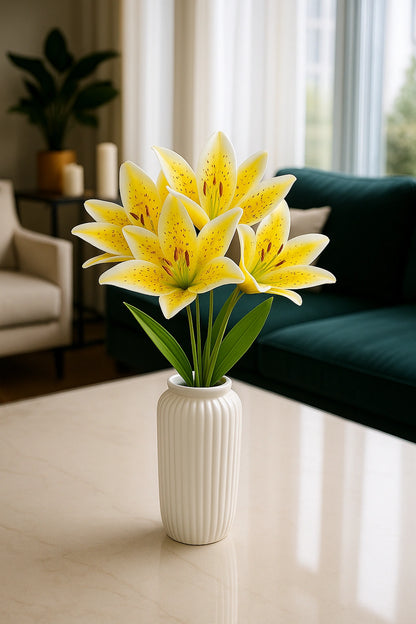 Yellow White Flr Lily Head ( Pack of 100)