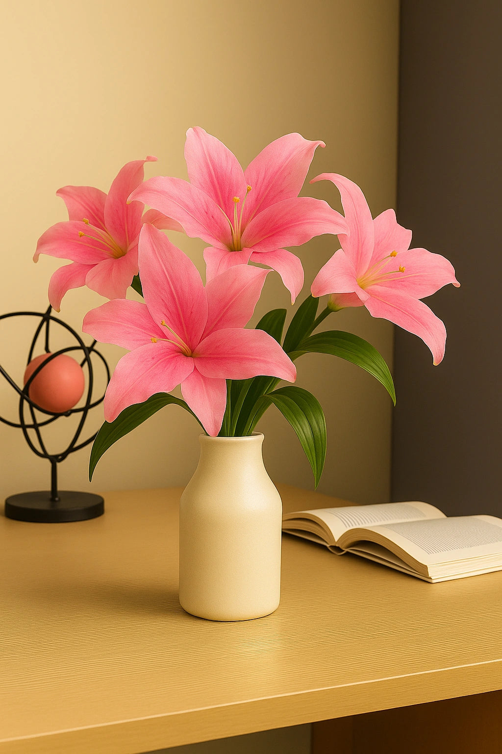 Light Peach Pink Flr Lily Head ( Pack of 100)