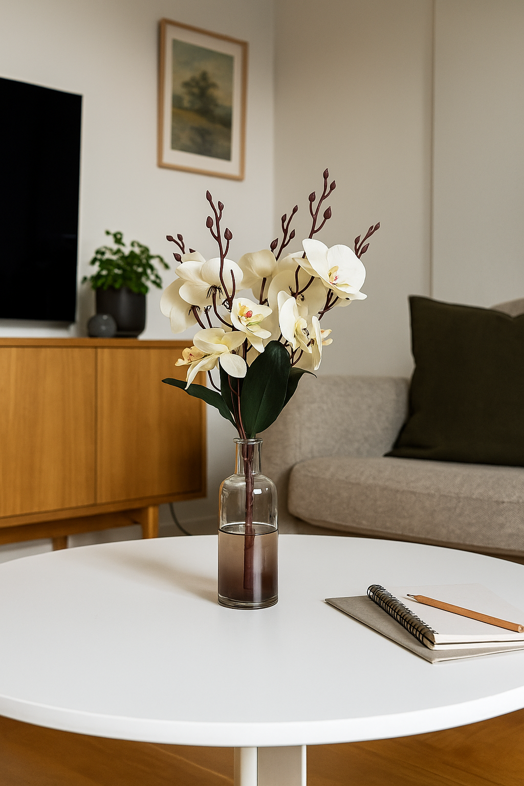 Cymbidium Bunch 17" White (Pack of 5)