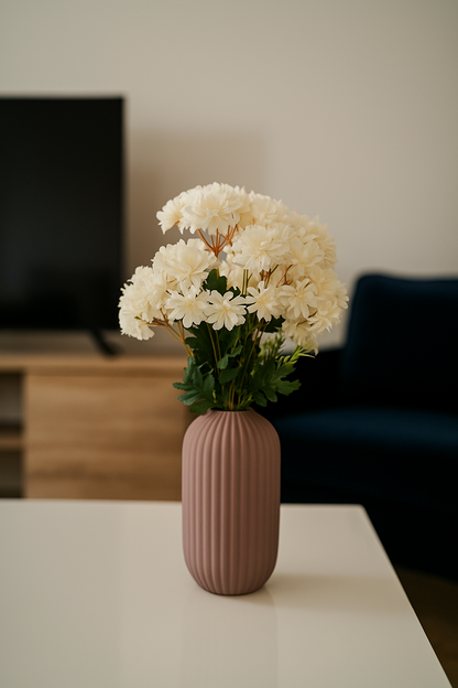 Chrysanthemum Flower Bunch 48cm Cream (Pack of 5)